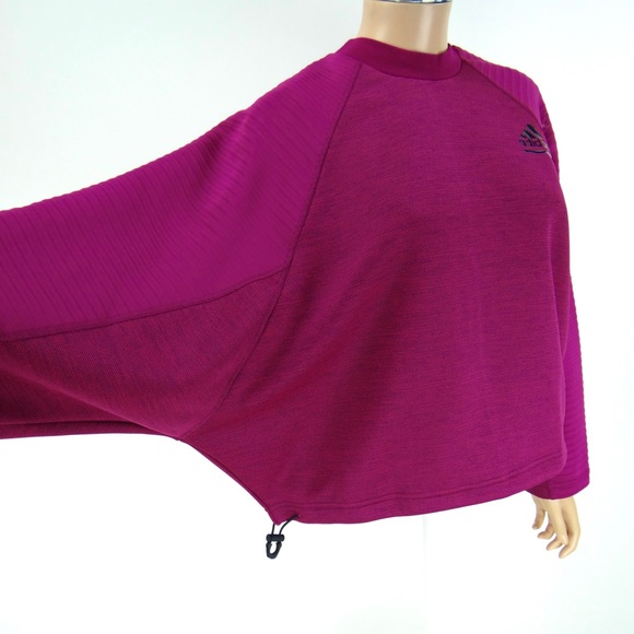 ADIDAS Sweatshirt Women’s SIZE MEDIUM Power Berry Purple ZNE Pullover Top NEW - Picture 12 of 15